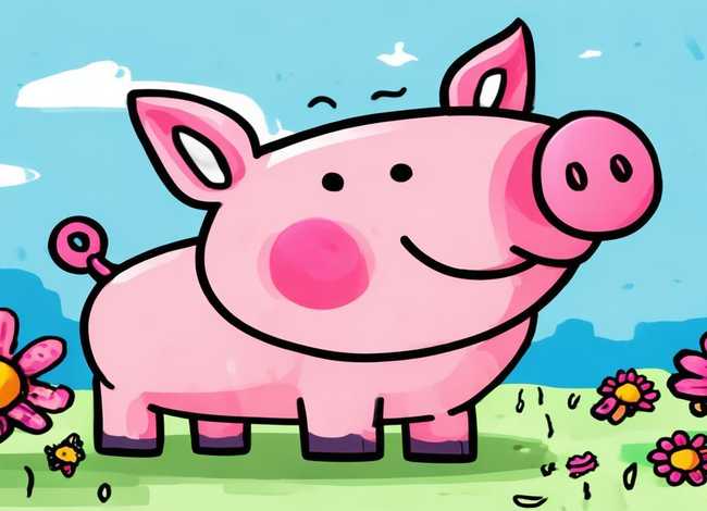 小猪佩奇儿童画简笔画 - 播放小猪佩奇儿童简笔画