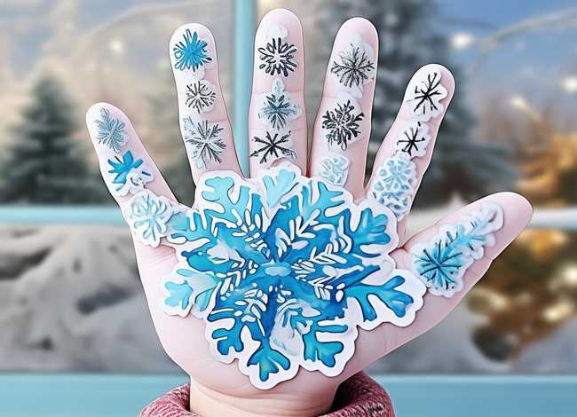 儿童雪花片图片；儿童雪花简笔画图片