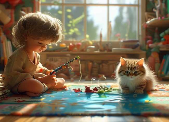 儿童经典故事大全小猫钓鱼绘本，少儿故事大全 睡前故事小猫钓鱼