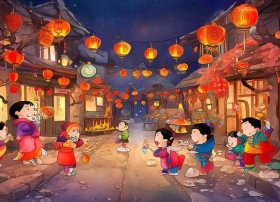 儿童除夕故事绘本 - 除夕绘本故事配图