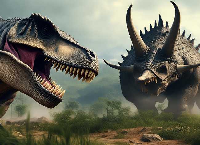 霸王龙和暴龙的战斗；霸王龙和暴龙的战斗视频