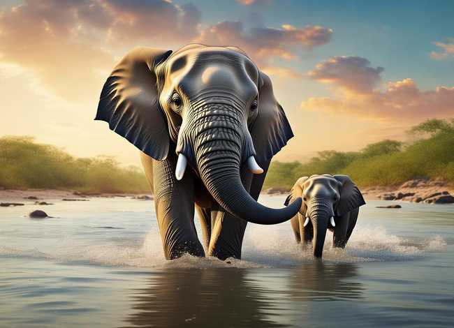 儿童故事大象过河 大象与小象过河的故事