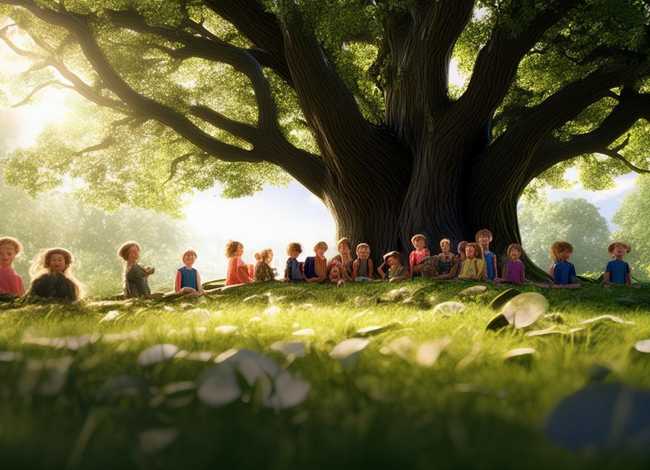 儿童故事树荫视频；树荫幼儿故事视频