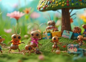 蚂蚁儿童故事图画书长篇；蚂蚁儿童画图片