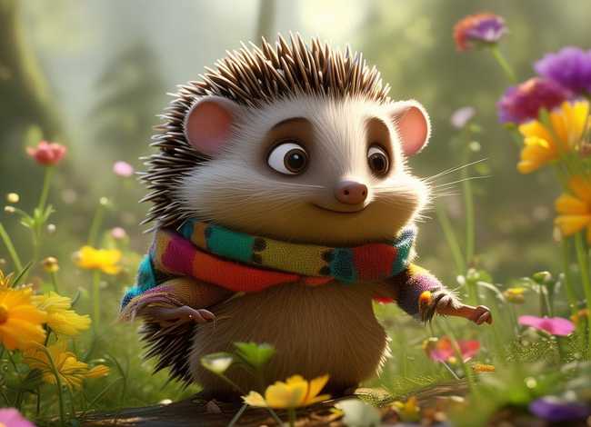 勇敢的小刺猬儿童故事 少儿故事勇敢的小刺猬