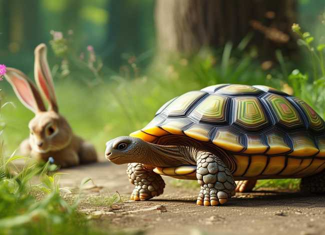 儿童故事龟兔赛跑故事原文；少儿故事龟兔赛跑文字