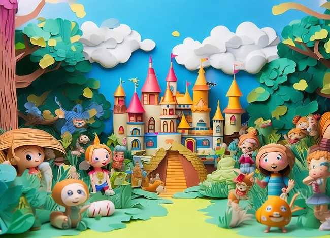 儿童立体纸雕故事场景（儿童纸雕塑立体作品怎么做）