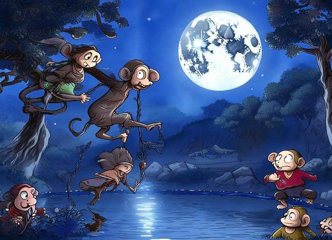 粤语儿童故事猴子捞月视频 猴子捞月讲故事的视频 粤语儿童故事猴子捞月视频 猴子捞月讲故事的视频