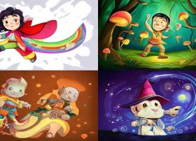 儿童四幅故事图画（幼儿故事四幅图）