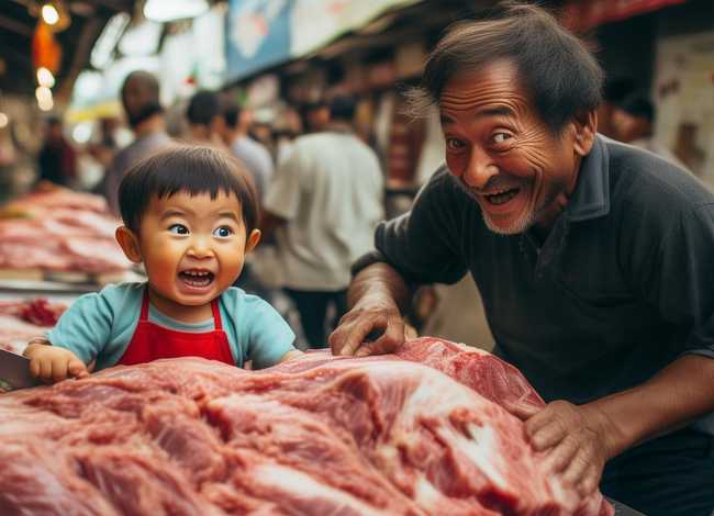 小孩买肉的搞笑视频 小孩买肉的搞笑视频短片