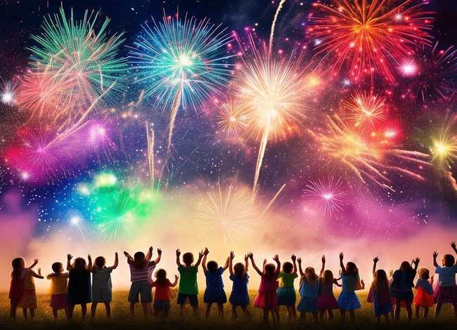 儿童故事烟花图片（儿童烟花的画法图片）