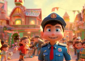 儿童故事警察的故事；的故事绘本