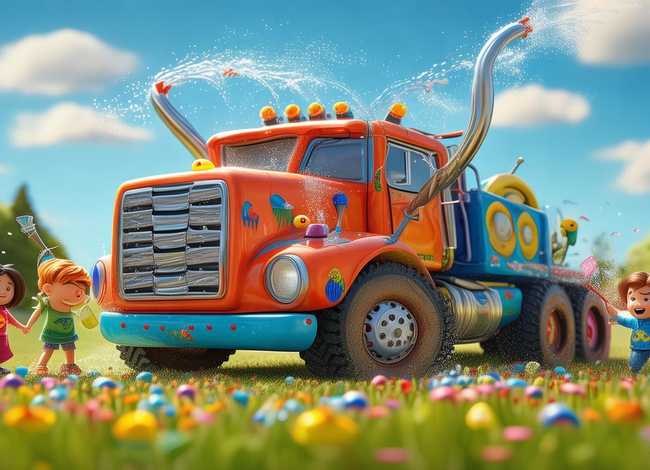 大卡车的故事儿童故事，卡车的故事幼儿故事