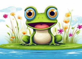 青蛙儿童画图片（儿童画青蛙图片大全）