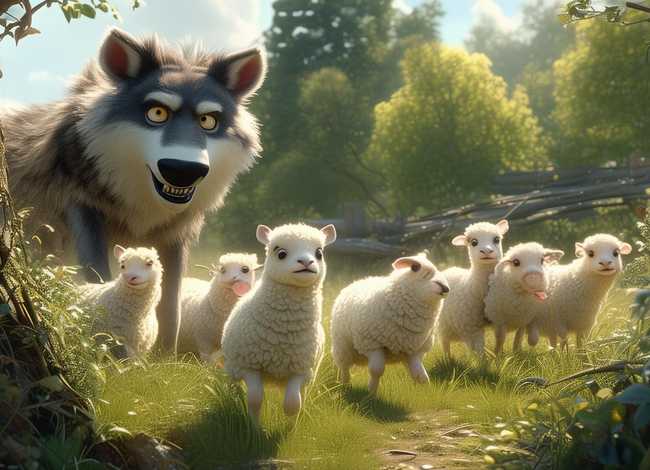 儿童故事七只小羊和狼的故事 七只小羊和狼的故事文字版