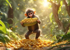 小猴子摘玉米的故事；小猴子摘玉米的故事给我们的启示