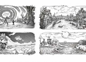 故事画4一6个画面简笔 - 故事画4一6个画面简笔画