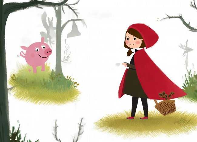 儿童故事小红帽和大灰狼小猪佩奇，小儿经典故事小红帽和大灰狼
