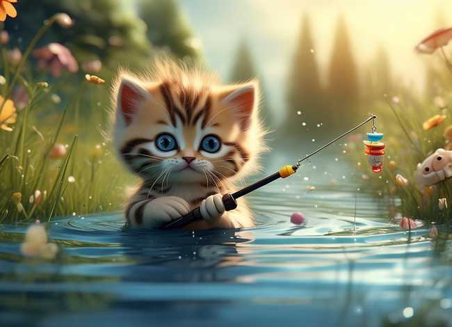 小猫钓鱼的故事视频动画（小猫钓鱼的故事视频动画版）