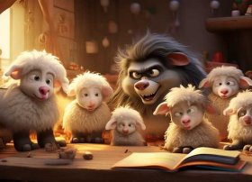 儿童绘本故事狼和七只小羊 - 绘本故事《狼和七只小羊》