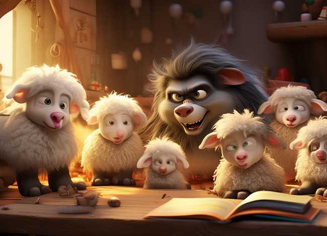 儿童绘本故事狼和七只小羊 - 绘本故事《狼和七只小羊》 儿童绘本故事狼和七只小羊 - 绘本故事《狼和七只小羊》