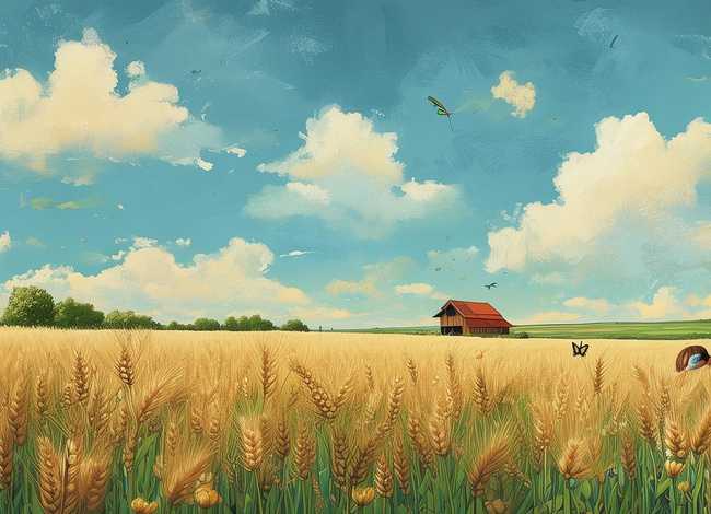 麦田绘本图画（麦田绘本图画图片）