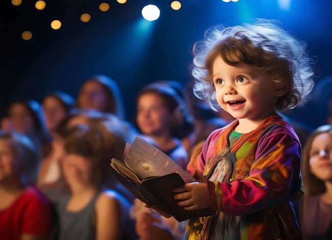 小孩上台表演讲故事（小孩上台表演讲故事视频）