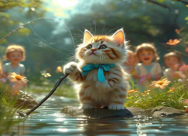 小猫钓鱼幼儿故事，小猫钓鱼幼儿故事文字版