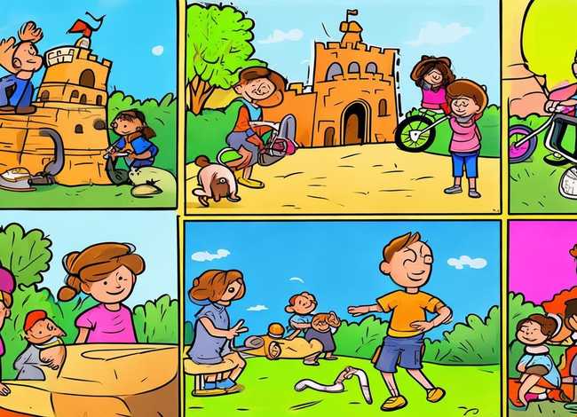 儿童连环画图片4张可打印免费、儿童连环画6张图片素材
