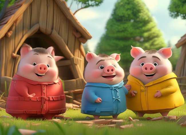 儿童故事三只小猪原文，三只小猪幼儿故事