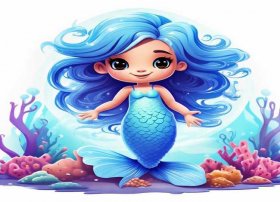 儿童美人鱼简笔画图片大全，儿童美人鱼简笔画图片大全可爱