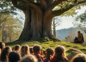 大树的儿童故事视频、大树小树的故事视频