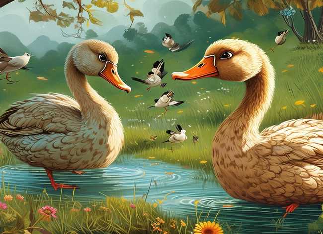 儿童故事丑小鸭绘本故事，丑小鸭绘本故事8张图文幼儿