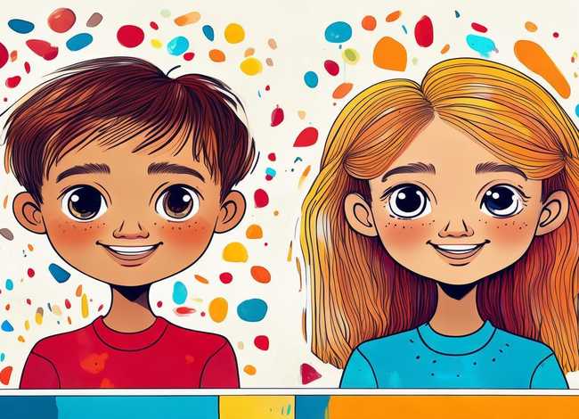 儿童自画像儿童画男孩女孩的图片（儿童自画像简笔画图片 男孩 幼儿）