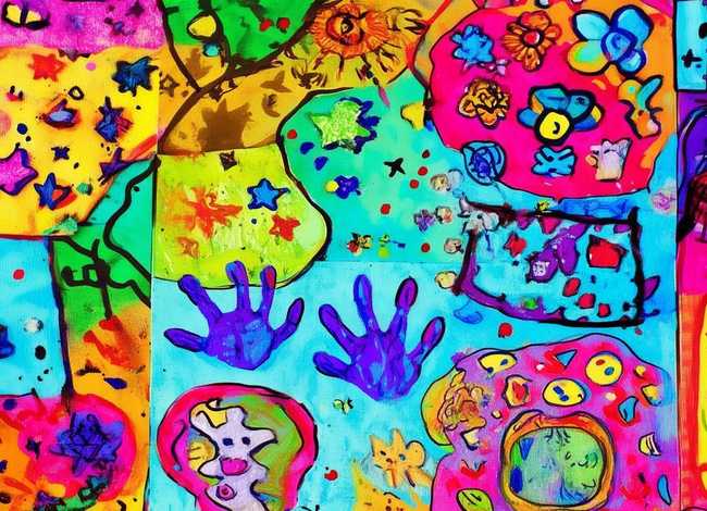 儿童手工画创意美术，儿童手工画创意美术画面