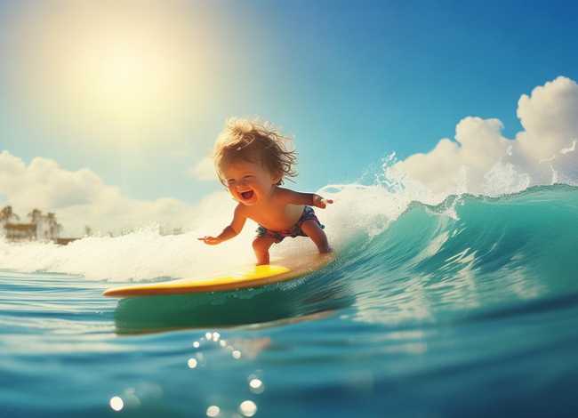 儿童冲浪文案、儿童冲浪文案短句