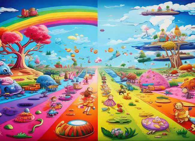 七彩儿童故事大全；七彩儿童画简单的大全