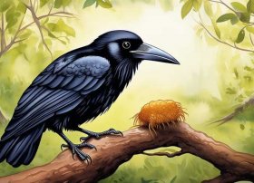 乌鸦找虫吃的故事；乌鸦找虫吃的故事视频