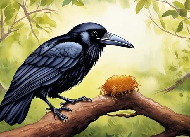 乌鸦找虫吃的故事；乌鸦找虫吃的故事视频