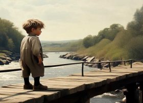 儿童爱因斯坦在桥上的故事 - 爱因斯坦在桥上的故事