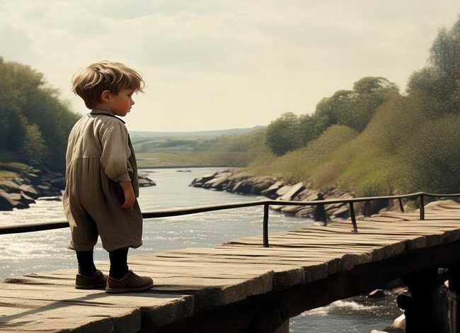 儿童爱因斯坦在桥上的故事 - 爱因斯坦在桥上的故事