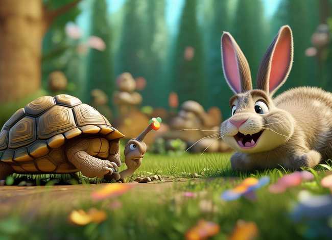 幼儿故事龟兔赛跑视频；龟兔赛跑幼儿讲故事比赛视频