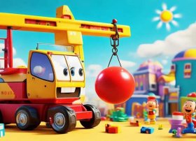 钩机视频儿童动画视频 钩机的儿童动画短片