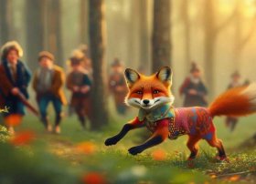 狐狸打猎人的儿童故事、狐狸打猎人的故事文字版