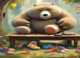 笨熊买鞋的故事儿童；大笨熊买鞋子的故事