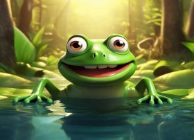 故事《爱吹牛的青蛙》、少儿故事睡前故事爱吹牛的青蛙