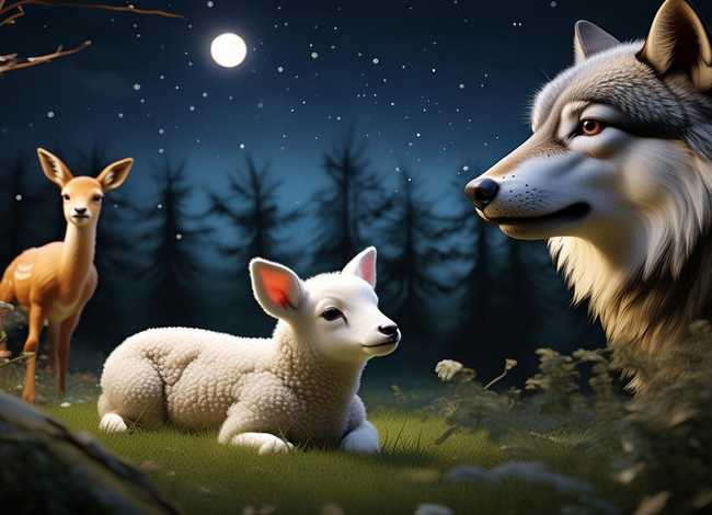 儿童睡前故事大灰狼小羊小鹿，幼儿睡前故事大灰狼和羊