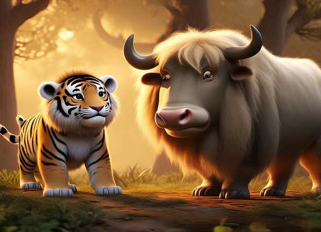 儿童睡前故事老虎与野牛，故事大全 睡前故事老虎与公牛