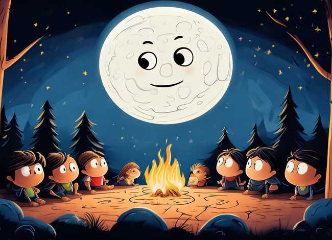 月亮的故事儿童画，月亮的故事 简笔画