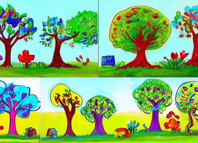 树儿童画作品图片、树儿童画画图片大全 树儿童画作品图片、树儿童画画图片大全